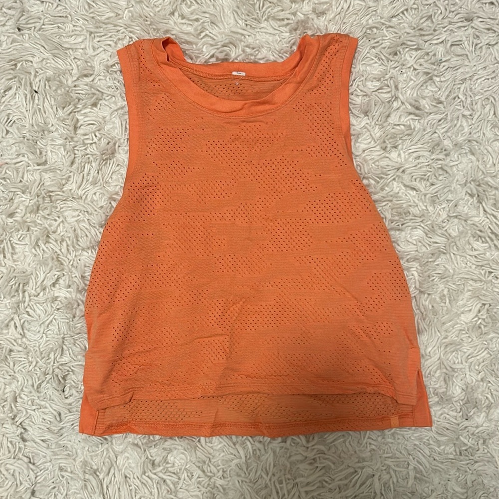 Lululemon: Orange Breathable Tank Top; Size 4